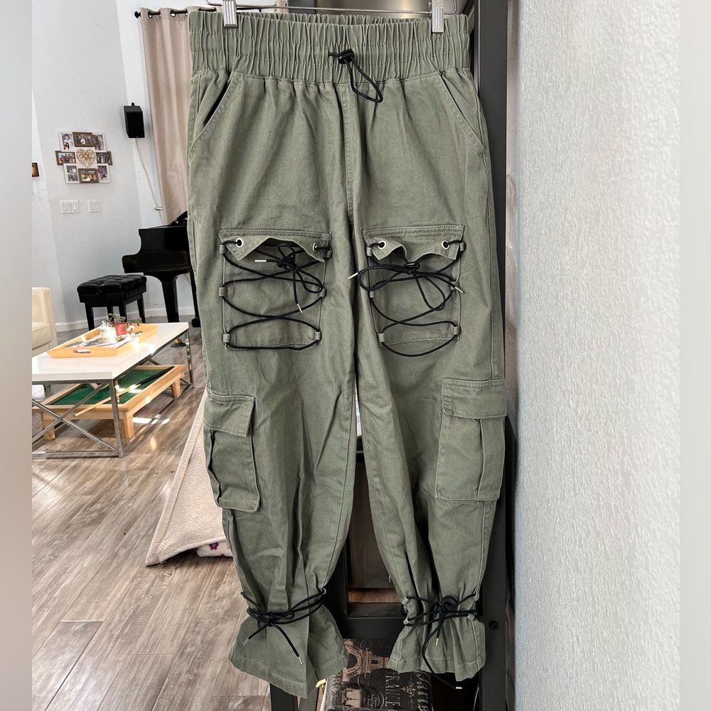 Fashion laced cargo pants